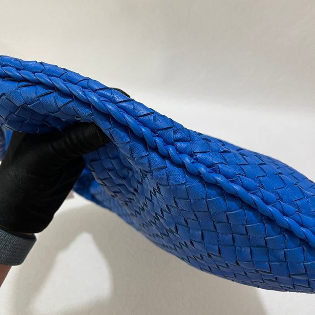Bottega Veneta Veneta Hobo Medium Royal Blue Intrecciato Leather Bag 47cm
