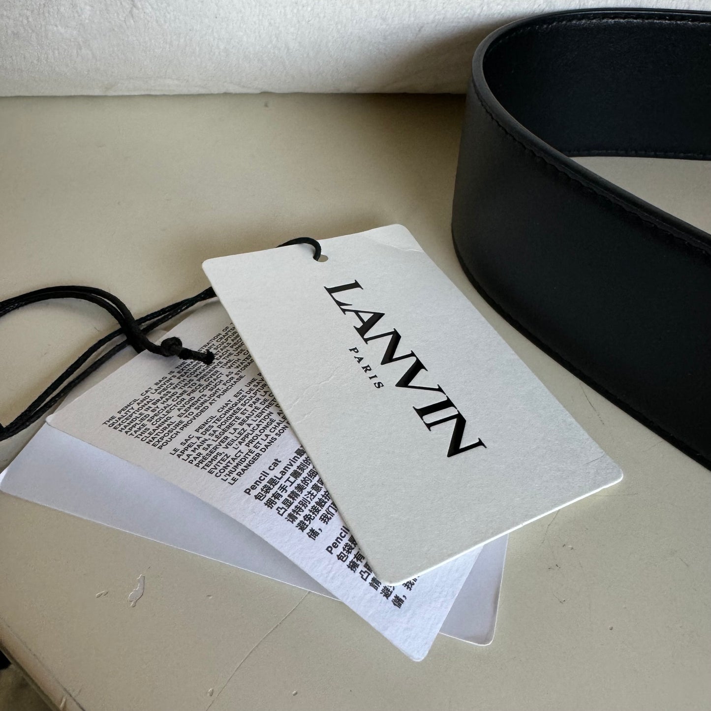 LANVIN Rateau Pencil Cat leather shoulder bag