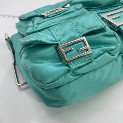 Fendi Baguette Cargo Multipocket Tiffany Blue Nylon 3-way Bag