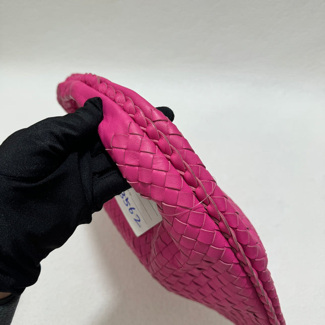 Bottega Veneta Veneta Hobo Medium Fuchsia Intrecciato Leather Bag 40cm
