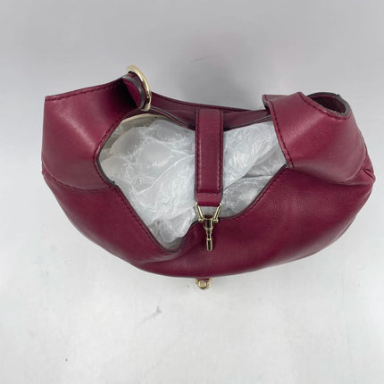 Sold Gucci Jackie 1961 Soft Medium Leather Bag Burgundy Red