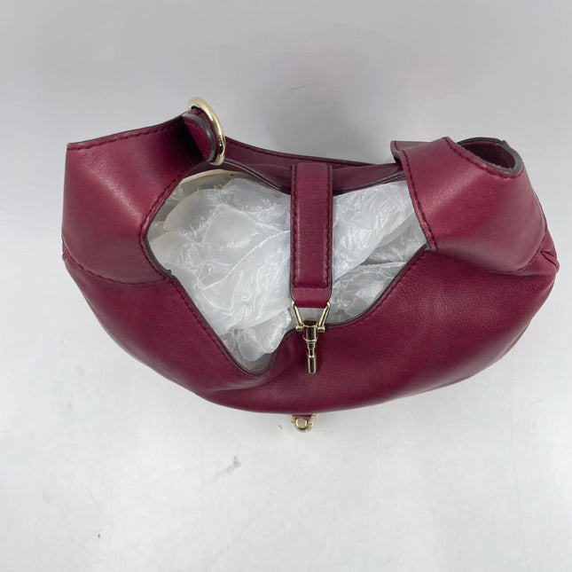 Sold Gucci Jackie 1961 Soft Medium Leather Bag Burgundy Red