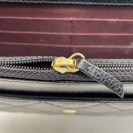 Chanel Wallet on Chain Classic Flap Black Caviar Leather Gold Hardware 2018-19