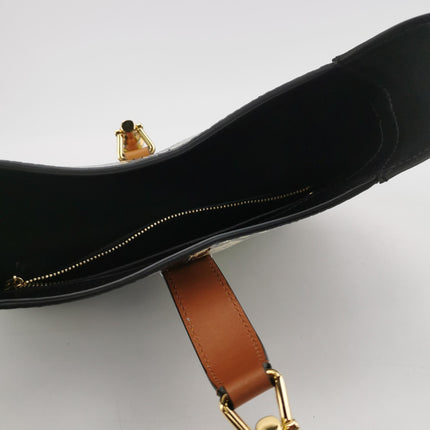Gucci Jackie 1961 Small Multicolor Calfskin and Python-skin Leather Black With Strap