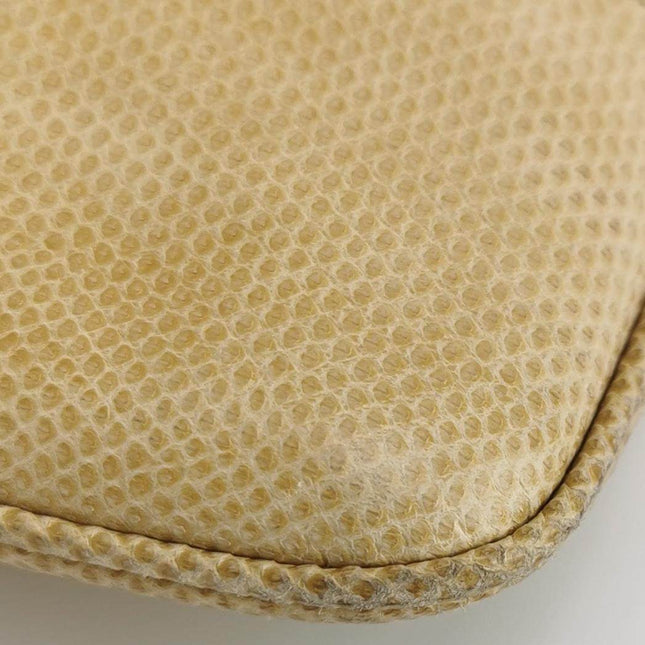 Sold Gucci Jackie Vintage Yellow Gold Exotic Lizard-skin Leather Shoulder Bag