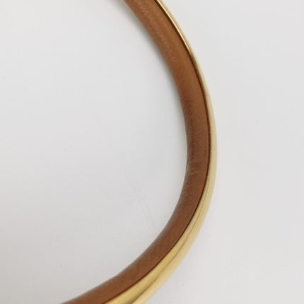 Dior 61 Brown Hobo Tote with Gold Metal Ring Handle