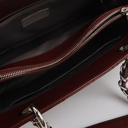 Chanel GST Grand Shopping Tote Burgundy Caviar Leather GM Silver Hardware
