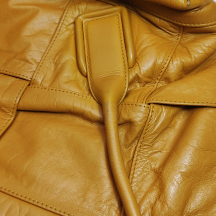 Bottega Veneta Arco Tote Bag Medium Yellow Shiny Calfskin leather