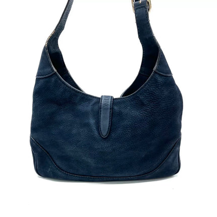 Gucci Jackie 1961 Medium Navy Suede Leather Bag