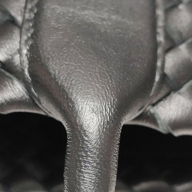 Bottega Veneta Reissued Cabat Intreccio Leather Tote Bag Black 40cm