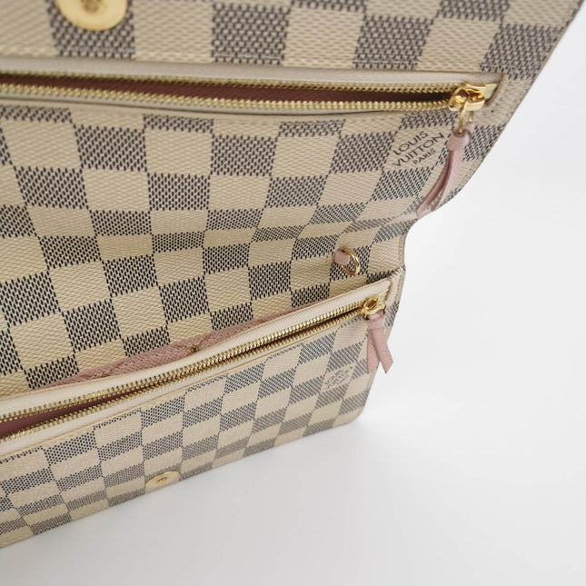 Sold Louis Vuitton Damier Azur Summer Trunks Pochette Weekend White