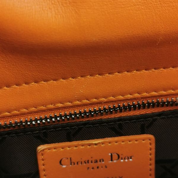 Sold Lady Dior My Abcdior 2016 Small Orange Lambskin Cannage Leather Handbag