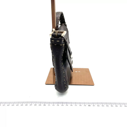 Fendi Baguette Selleria Calfskin Leather Brown Shoulder Bag