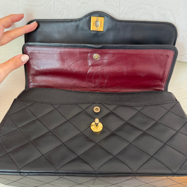 Chanel Paris Limited  Black Lambskin Leather with Bi-color Hardware