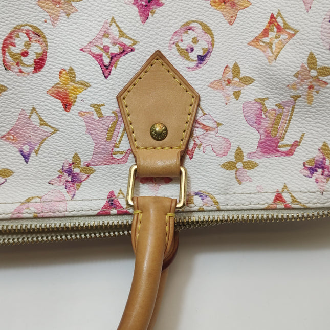 Louis Vuitton Speedy 35 Monogram Watercolor Pink Handbag Richard Prince 2008