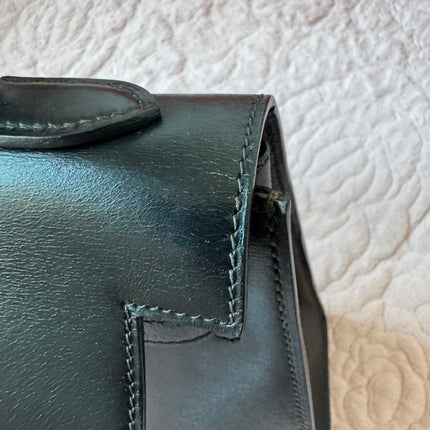 Hermes Kelly 32 Sellier Black Box Leather Gold HW 1987