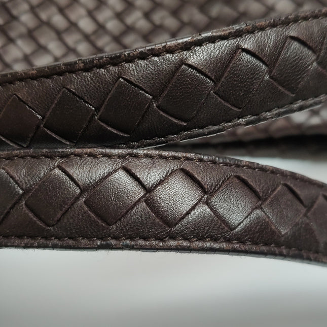 Bottega Veneta Garda Dark Brown Intrecciato Nappa Leather Large 33cm