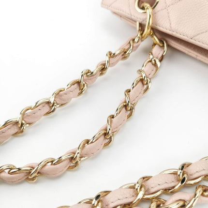 Sold Chanel PST Petite Shopping Tote Pale Pink Caviar Leather Chain Bag