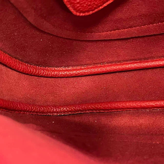 Gucci Jackie 1961 Medium Red Graind Leather Gold Hardware