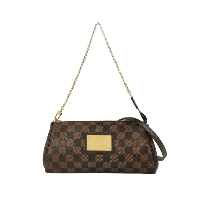 Louis Vuitton Eva Brown Damier Ebene Monogram Shoulder Bag with Strap-Luxbags