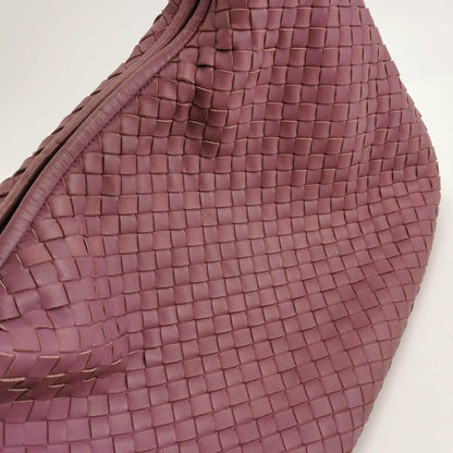 Bottega Veneta Hobo Bag Lambskin leather Purple Medium 40cm