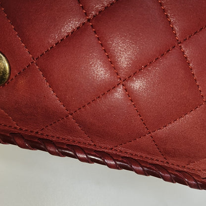 Chanel Classic Flap Medium Happy Stitch Red Leather Gold Hardware, 2015-2016