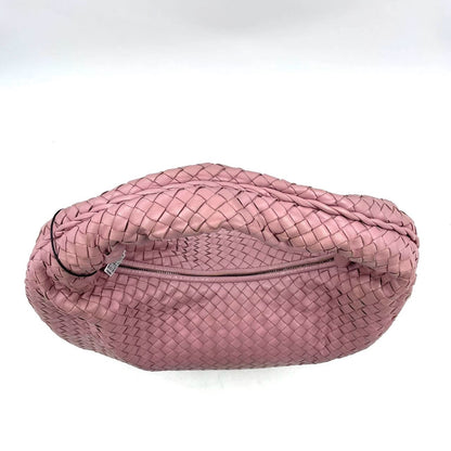 Bottega Veneta Veneta Hobo Medium Cherry Blossom Pink Intrecciato Leather Bag 40cm