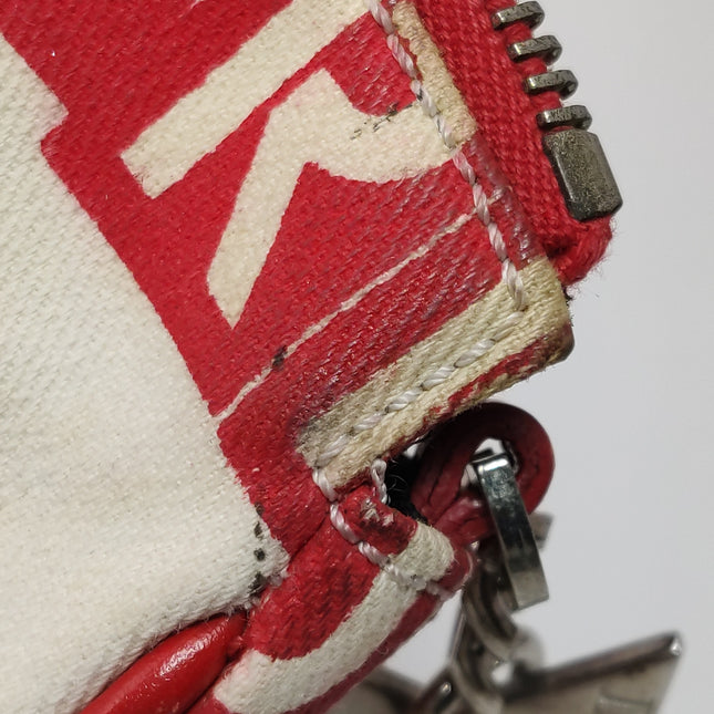 Dior Saddle Mini Classic Hardcore by John Galliano White Canvas Silver Hardware