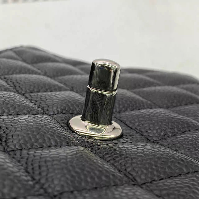 Chanel Classic Flap Mini Black Caviar Silver Hardware 2017-18