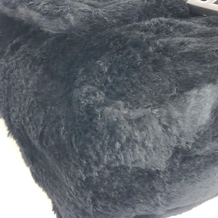 Fendi Mamma Baguette Black Faux Fur Shoulder Bag