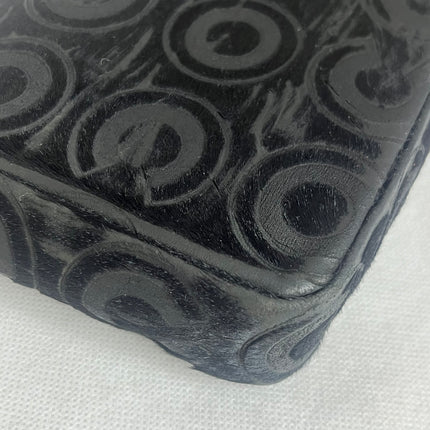 Chanel East West Rare Black Pony-hair Calfskin Leather CC Logo