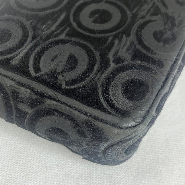 Chanel East West Rare Black Pony-hair Calfskin Leather CC Logo