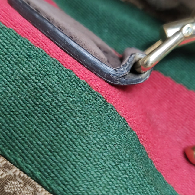 Gucci Jackie 1961 Soft Medium Brown Suede Leather and Monogram Web