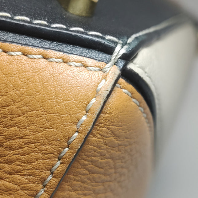 Loewe Puzzle Medium Tricolor Black Yellow Calfskin leather bag