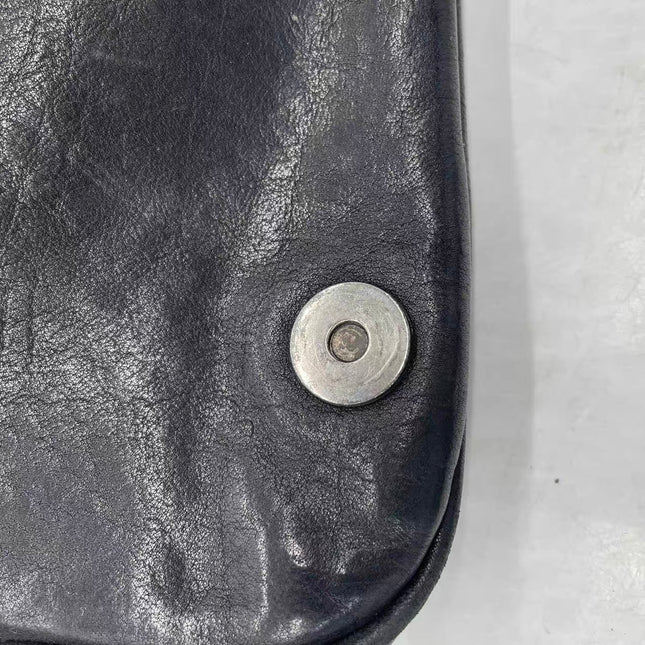 Dior Vintage Gaucho Mini Black Leather Crossbody Bag