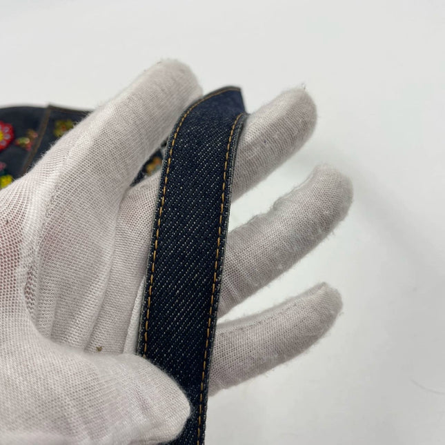 Sold Fendi Baguette Denim with Floral Beads 25 Anniversary Special Collection