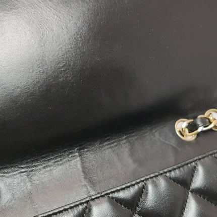 Chanel Classic Flap Jumbo Black Lambskin Leather Single Flap Gold Hardware 2009-2010