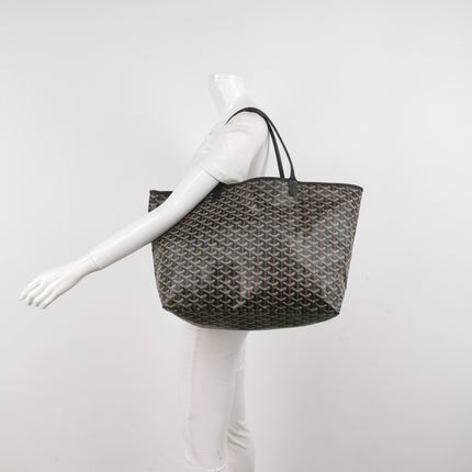 Goyard Saint Louis GM Tote Large Black Goyardine Canvas 2019