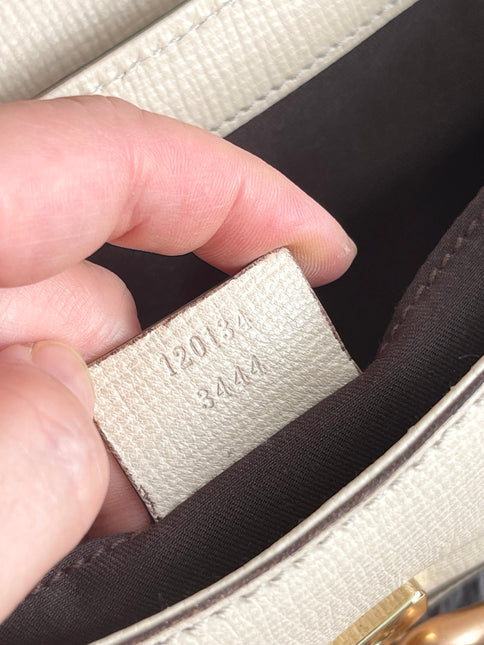 Gucci Horsebit 1955 Large White Leather Shoulder Bag