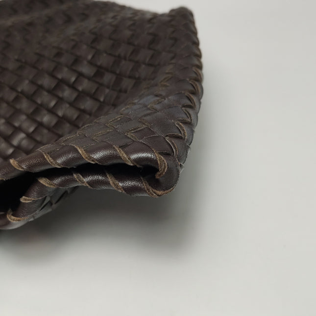 Bottega Veneta Cabat Tote Intreccio Leather Dark Chocolate Brown 45cm