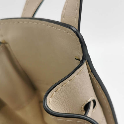 Sold Loewe Hammock Mini Beige Calfskin Leather Top Handle Crossbody Bag