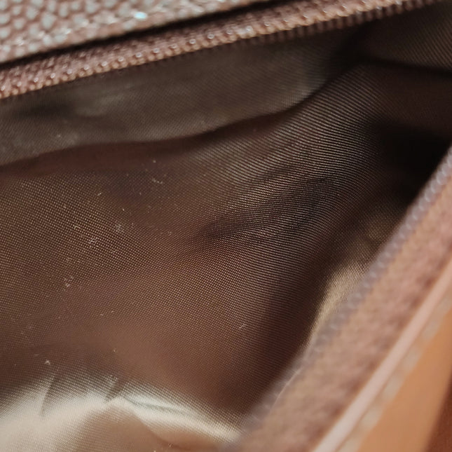 Chanel Vintage Medium Iridescent Brown Caviar Leather Shoulder Bag Gold Hardware