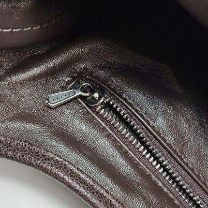 Gucci Jackie by Demna Soft Brown Lambskin Leather Silver Hardware