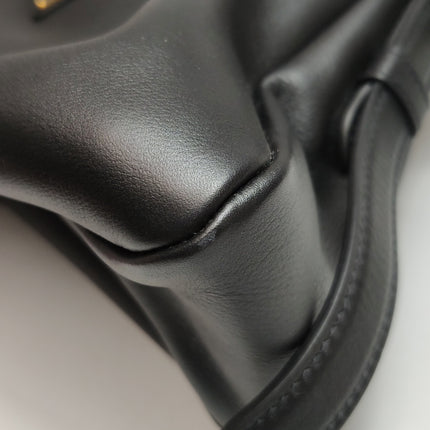 Prada Aimée Black Medium Calfskin Leather Shoulder Bag