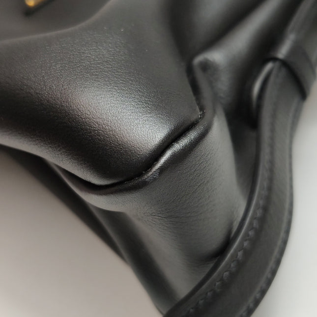 Prada Aimée Black Medium Calfskin Leather Shoulder Bag