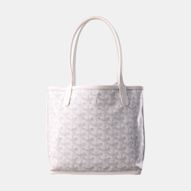 Sold Goyard Anjou Mini Tote White Leather Reversible
