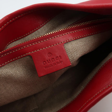 Gucci Jackie Vintage Bouvier Hobo Red Leather with Web Accent