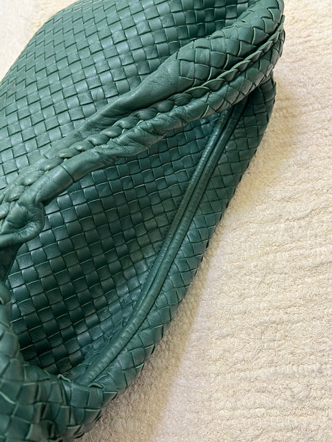 Bottega Veneta Veneta Hobo Large Dark Green 47cm Lambskin Leather