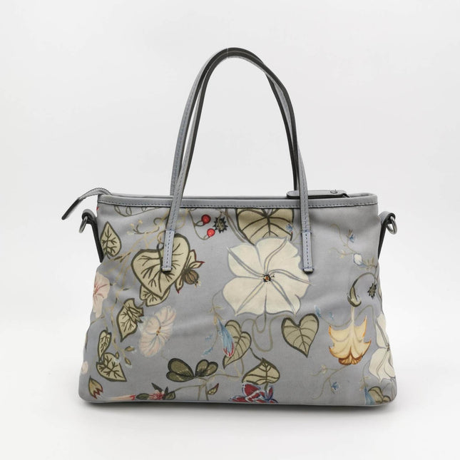 Sold Gucci Flora Knight Tote Blue Nylon and Leather Small
