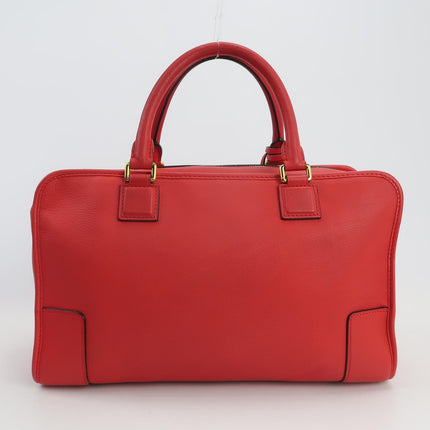 Loewe Amazona 36 Medium Red Leather Snail Lock Gold-tone Hardware